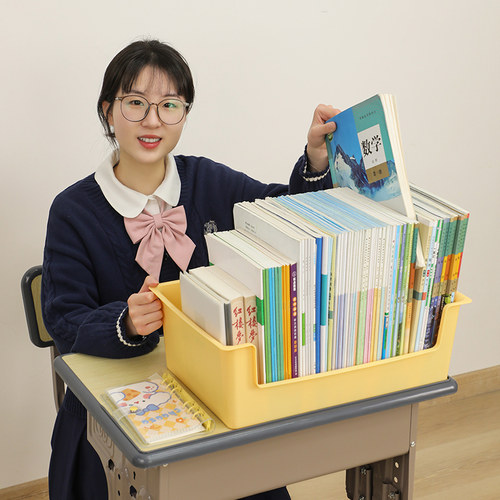 桌下书架放书包置物架带轮学生教室书桌旁收纳架落地可移动小推车 - 图3