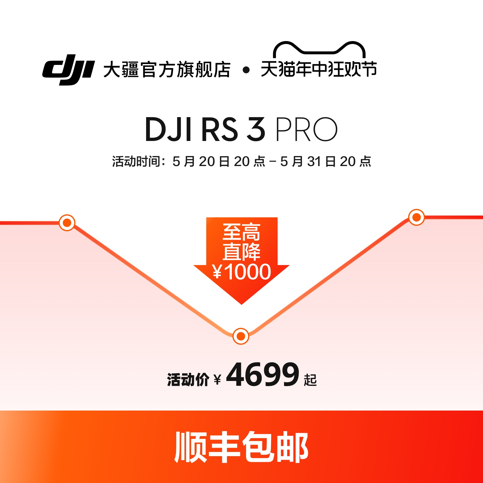 大疆DJI RS 3 Pro如影s RoninS手持稳定器大疆手持云台防抖专业单反相机云台大疆云台稳定器-图0