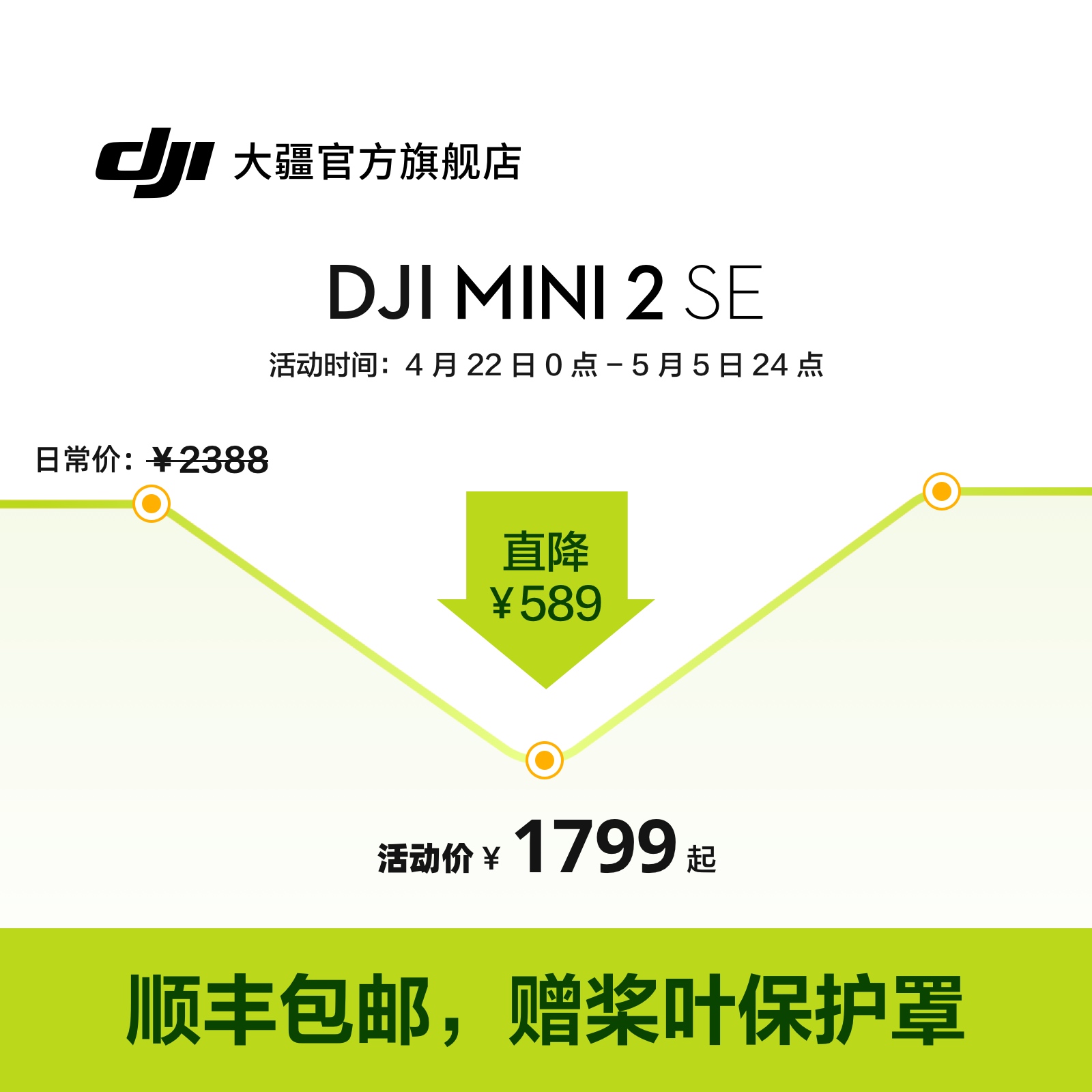 大疆 DJI Mini 2 SE入门迷你航拍机飞行相机高清智能专业航拍长续航遥控飞机大疆无人机-图0