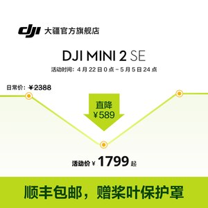 大疆 DJI Mini 2 SE 入门迷你航拍机 飞行相机 高清智能专业航拍 长续航遥控飞机 大疆无人机