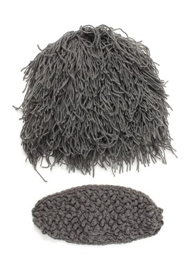 Explosive wig hat Funny creative handmade wool mask cap hat