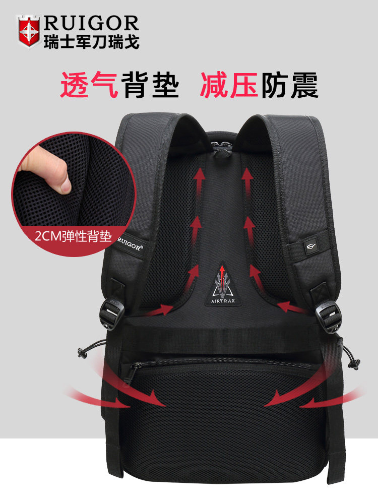 瑞士军士刀大容量休闲商务双肩包 鑫运箱包双肩背包