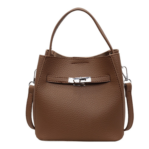 今年流行爆款包包女式2025新款超火铂金水桶包洋气百搭单肩斜挎包 - 图3