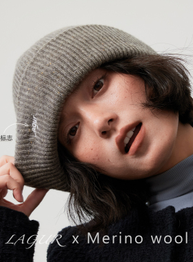 加厚纯羊毛刺绣保暖针织帽秋冬季