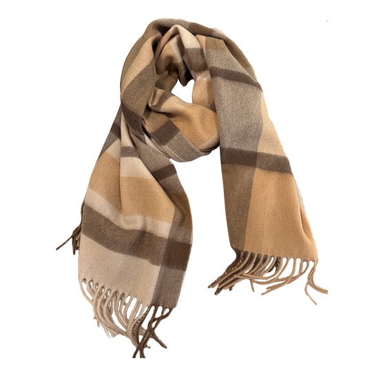 Large version~British plaid 100% pure wool scarf