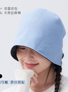 水桶帽双面可戴亚麻透气防晒百搭