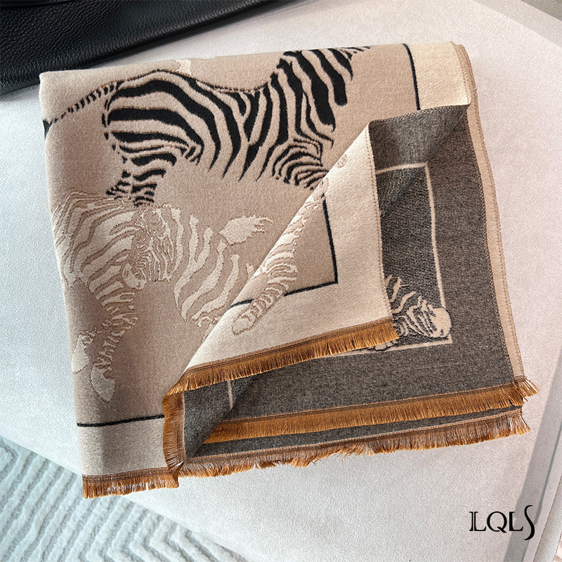 野性波西米亚风斑马纹橙色披肩女秋冬出游百搭多功能保暖围巾双面,淘宝优惠券,粉丝福利购,淘宝优惠卷