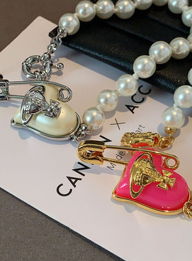 XMR欧美小众设计感爱心珍珠手链