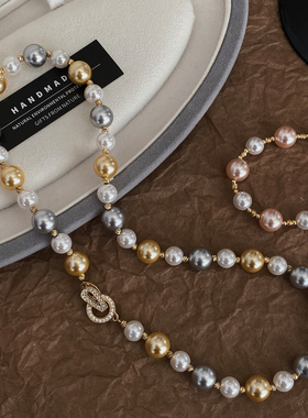 XMR欧美多彩S家珍珠项链