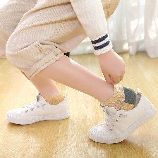 儿童袜子春夏季薄款纯棉船袜男童10岁以上大童男透气学生男孩短袜