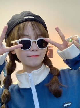 墨镜复古风ins果冻色圆脸太阳镜