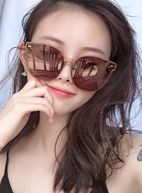 墨镜ins茶色原宿复古风太阳眼镜