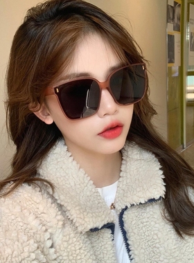 2021新款网红方框茶色女太阳眼镜