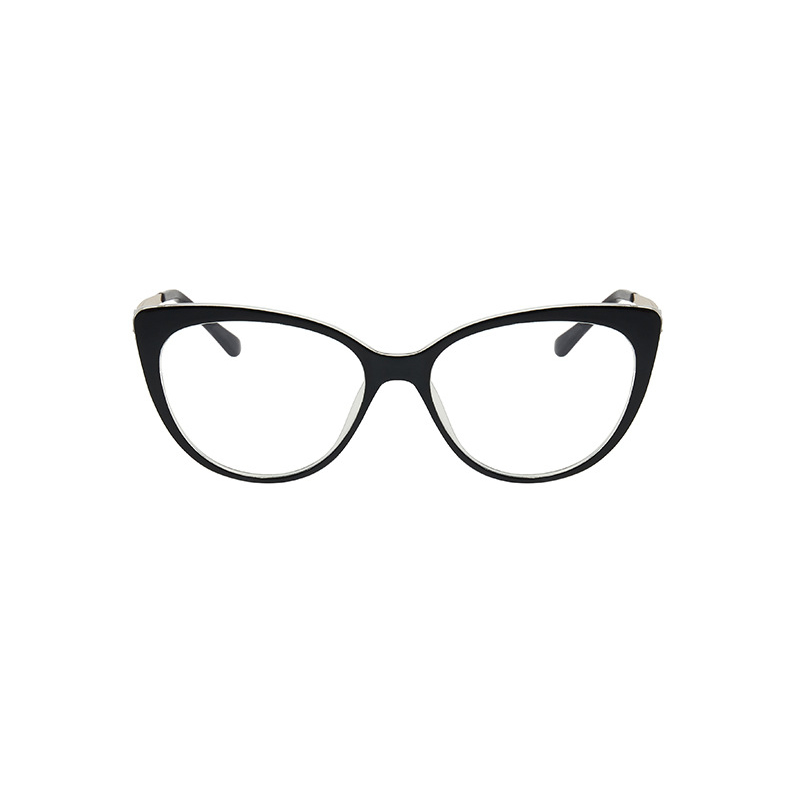 韩版复古猫眼眼镜框男女TR90防蓝光眼镜架拼色网红凹造型配近视镜 - 图3