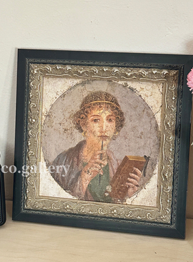 可可的画廊复古法式中古风古罗马庞贝壁画客厅餐厅咖啡厅家居挂画