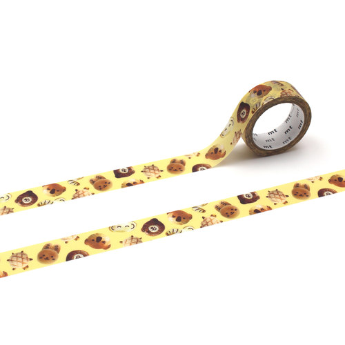 日本正版mt小花咖啡狗狗拉条胶带分装手帐素材韩系盐系基础款 - 图0