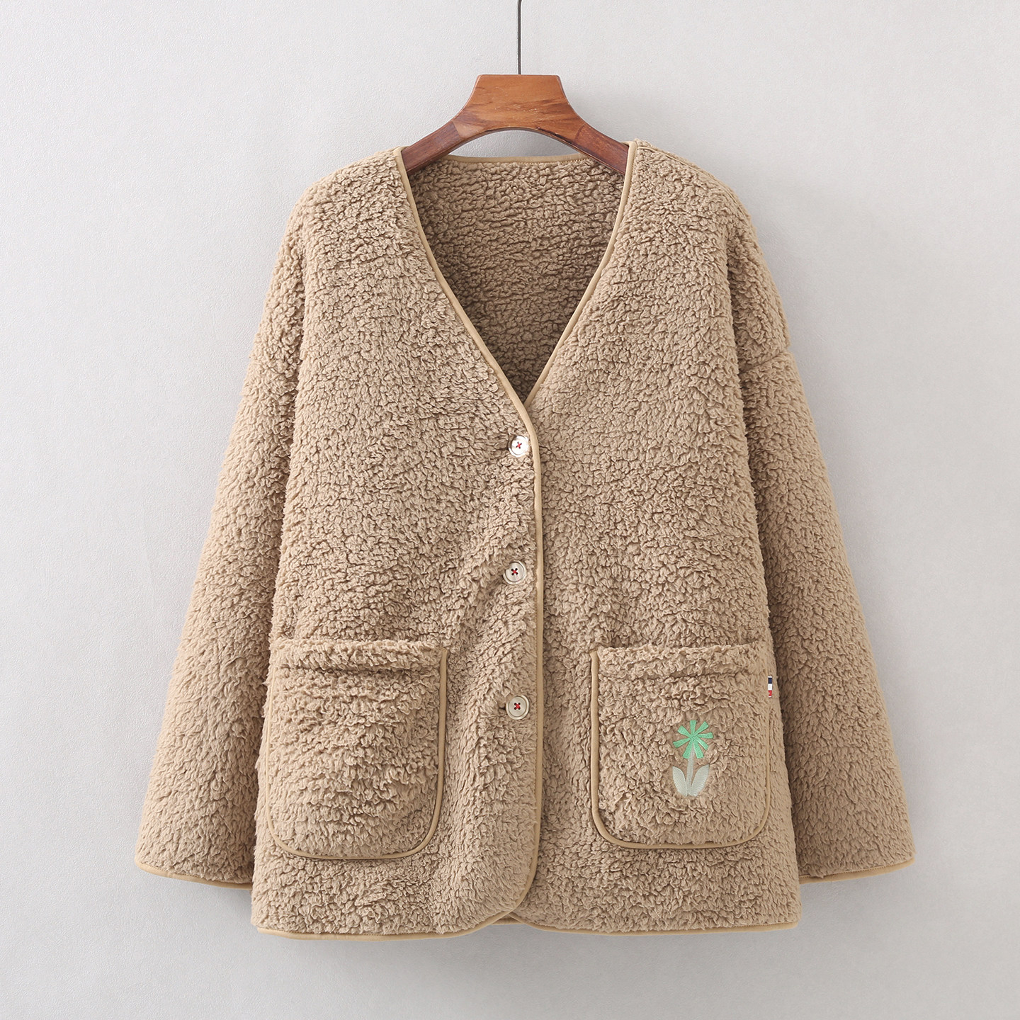 日单外套~冬百搭加厚羊羔毛珊瑚绒上衣女开衫保暖大码卫衣毛外套,淘宝优惠券,粉丝福利购,淘宝优惠卷