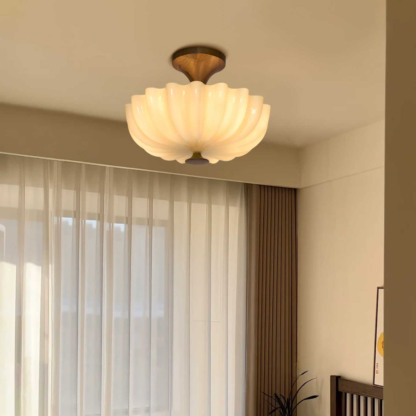 Xucheng French retro bedroom ceiling lamp master bedroom mid-century American high-end study room lamps