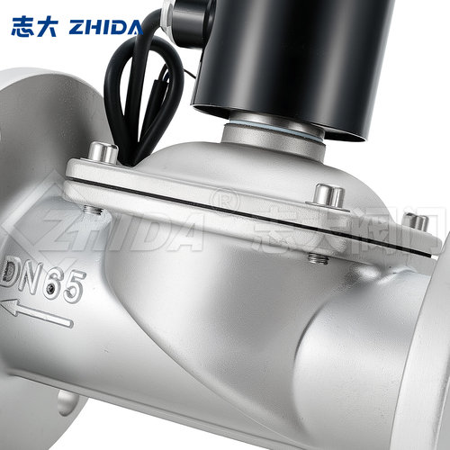 304不锈钢法兰电磁阀常闭水阀气阀4分6分2寸耐腐蚀 DC24V AC220V - 图2