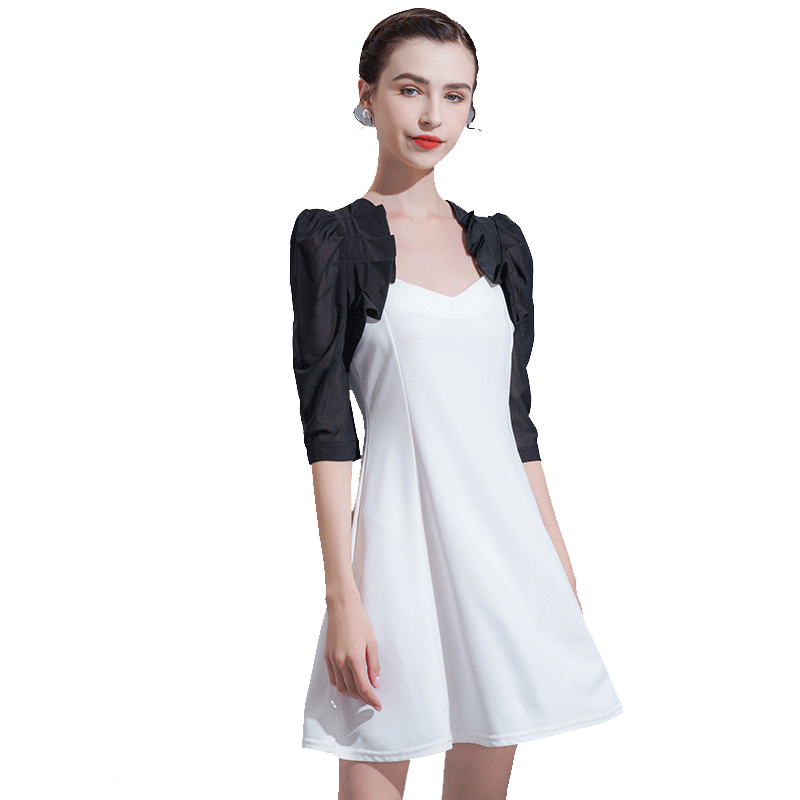 夏季外搭网纱短款配吊带裙小坎肩 艾帛丽短外套