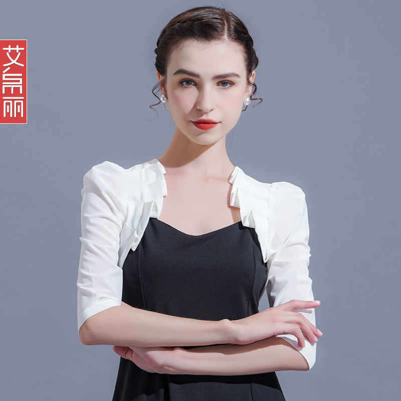 夏季外搭网纱短款配吊带裙小坎肩 艾帛丽短外套