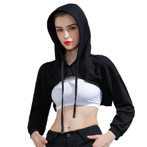 Фальшивый воротник, демисезонный свитшот с капюшоном, универсальная хлопковая толстовка