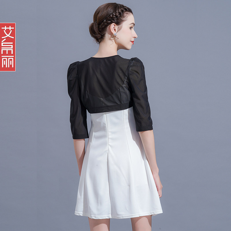 夏季外搭网纱短款配吊带裙小坎肩 艾帛丽短外套