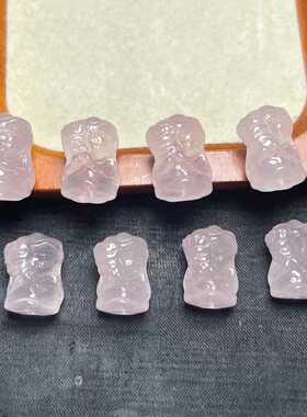 竖通孔DIY手链天然粉水晶