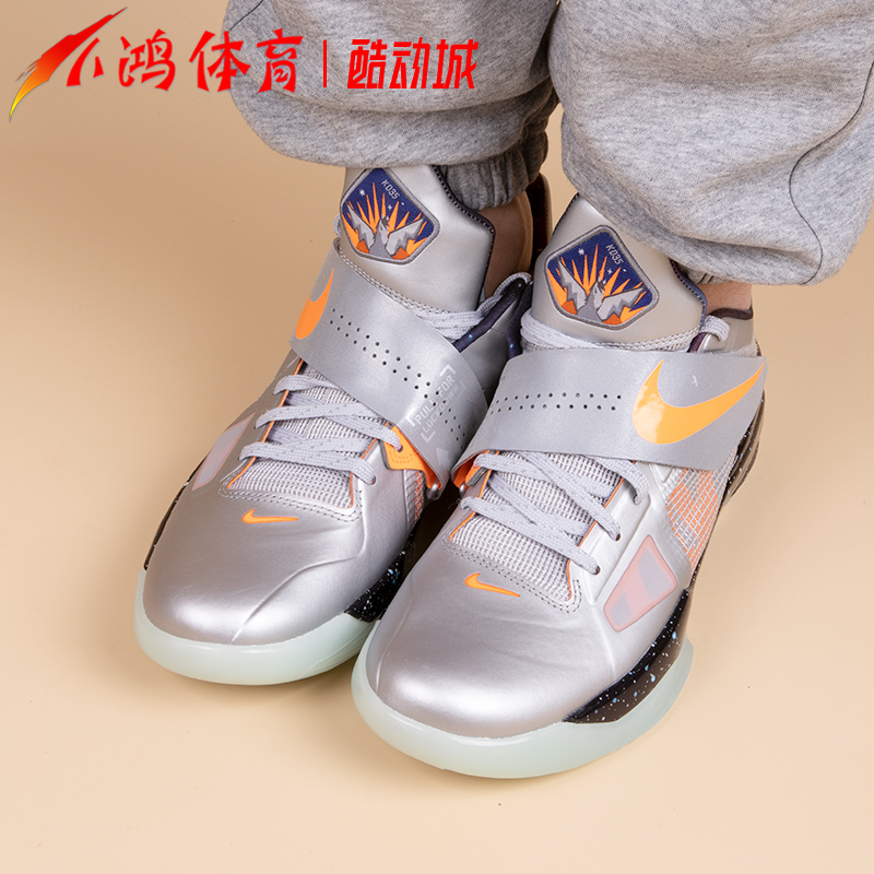 小鸿体育Nike KD 4杜兰特4代全明星黑银实战篮球鞋FD2635-001-图1