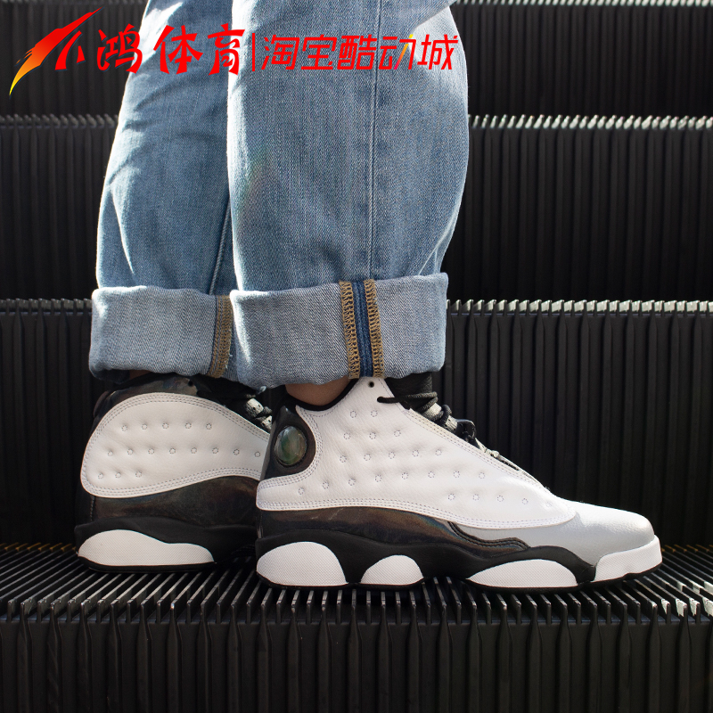 小鸿体育Air Jordan 13 AJ13 伯明翰 男爵 白灰 炫光 414574-115 - 图2