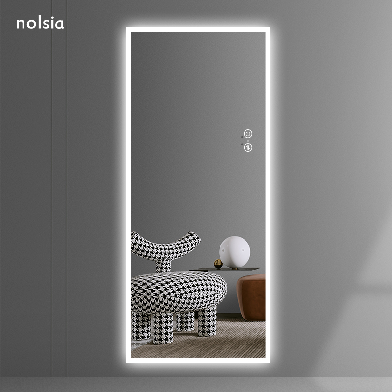 nolsia家用壁挂全身镜led带灯智能装饰镜试衣间悬挂发光穿衣镜子 - 图0