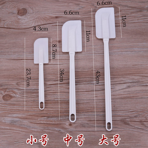 半透明刮刀大号一体式硅胶刮刀做蛋糕烘培奶油抹刀橡皮铲搅拌烘焙 - 图1