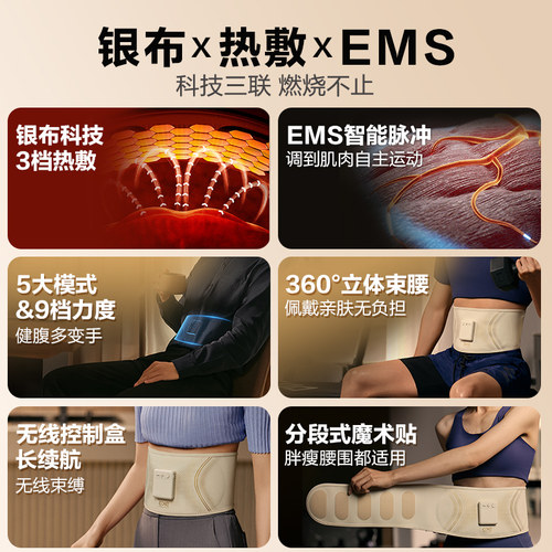 SKG健腹仪G3塑形腰部甩脂机按摩腰带燃脂仪塑腰带腹部健腹腰带 - 图1