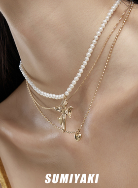 SUMIYAKI复古天使珍珠项链