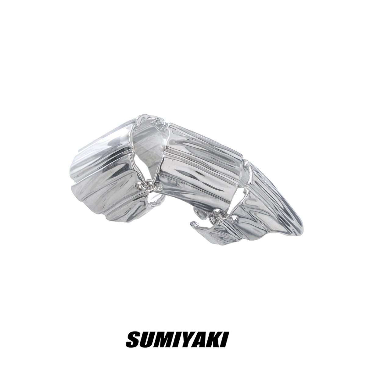 SUMIYAK原创板甲系列关节戒小众设计感高级戒指机械风开口盔甲戒-图3