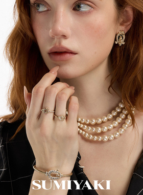 SUMIYAKI马蹄简约高级镶钻戒指