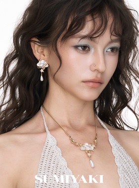 SUMIYAKI云朵系列设计感满钻星星项链轻奢长款珍珠链精致女配饰