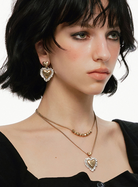 烟花爱心项链简约锁骨链女