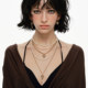 Retro Love Lock Series Multi-Layered Pearl Necklace