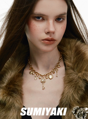 SUMIYAKI爱锁芯金色钥匙吊坠项链