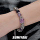 SUMIYAKI Stone of Wisdom Natural Amethyst Bracelet Balanced Emotional Metal Bracelet Bestie Gift