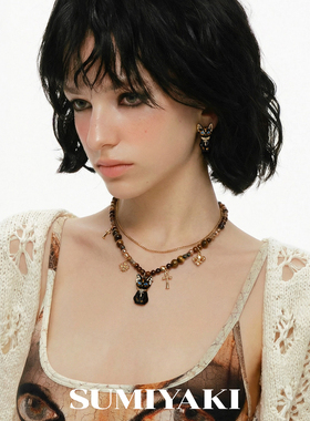 生命之瞳埃及猫虎眼石双层项链