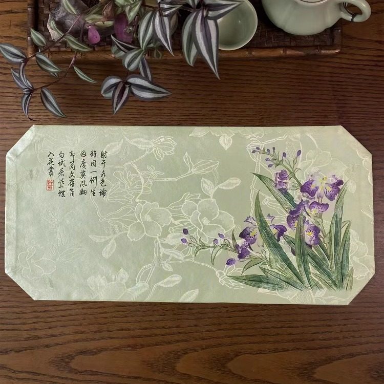 新中式防水织锦茶席锦缎禅意茶垫桌旗棉麻壶垫隔热垫麻高端香道席,淘宝优惠券,粉丝福利购,淘宝优惠卷