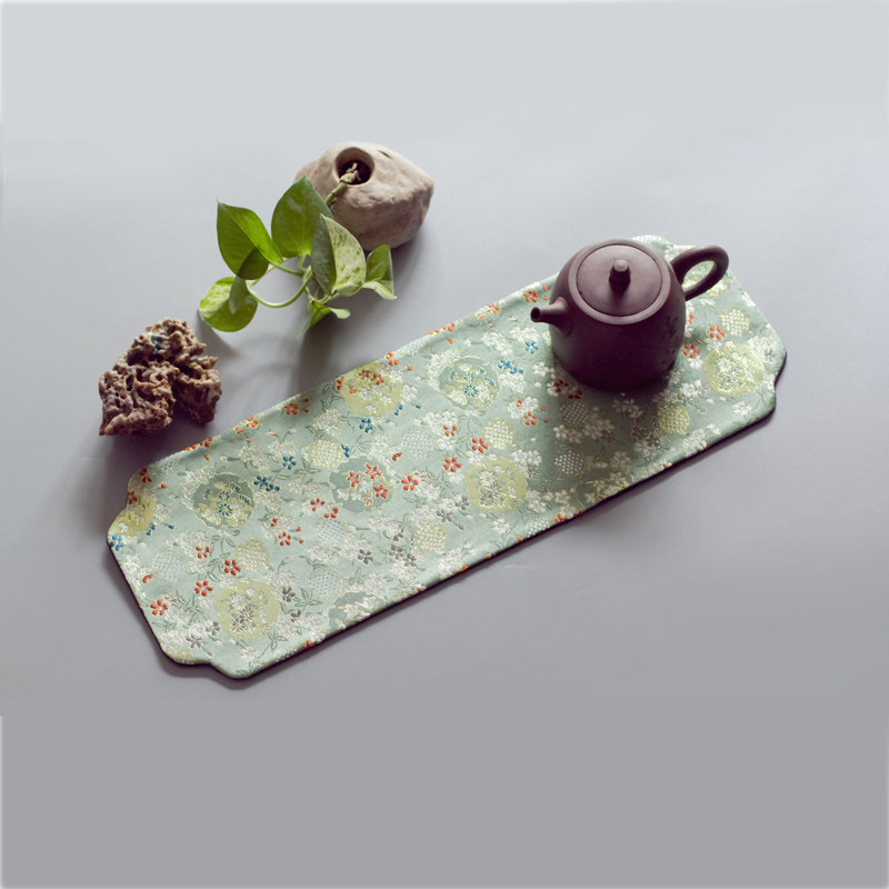 新中式织锦茶席锦缎禅意茶垫桌旗棉麻壶垫隔热垫黑色麻布香道席,淘宝优惠券,粉丝福利购,淘宝优惠卷