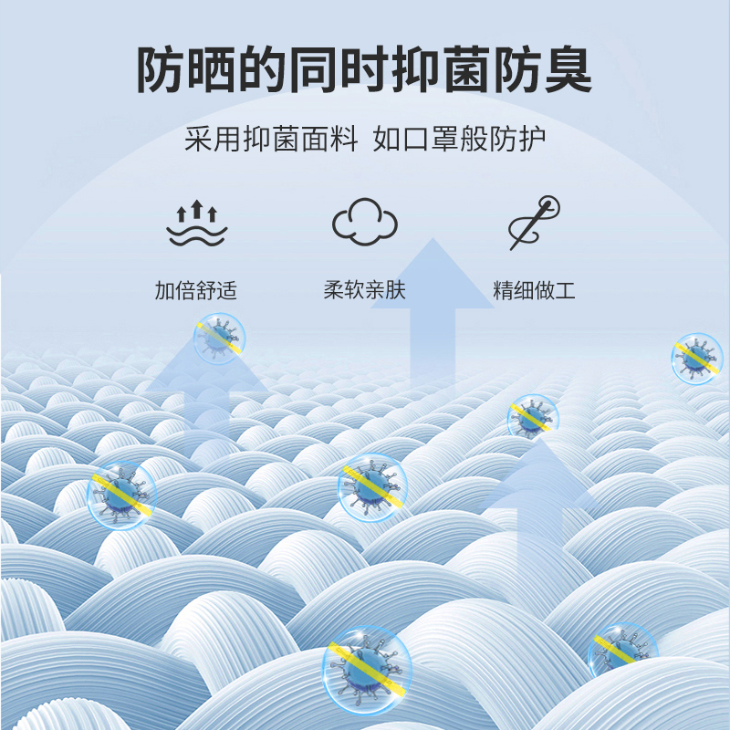 361冰丝面纱骑行防晒面罩围脖护颈脖套开车神器防紫外线披肩面巾