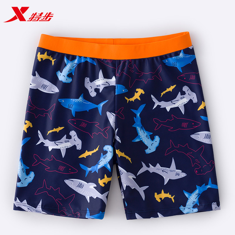 特步男童中大童2022新款分体游泳衣 韩启运动户外儿童泳衣/裤