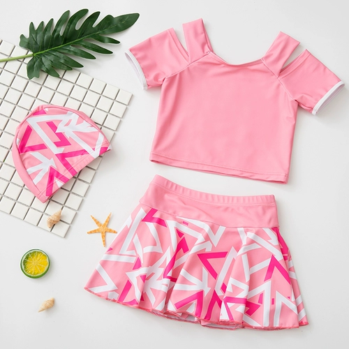 Детский купальник, раздельный милый наряд маленькой принцессы для плавания, подходит для подростков, коллекция 2021