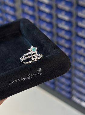 「幸运星」许愿好运降临星河闪耀浪漫925银星星戒指高级小众轻奢