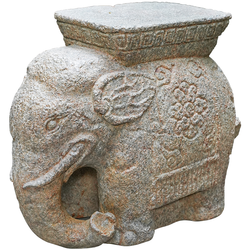 水磨坊庭院复古仿石大象石墩子户外花园花盆底座别墅造景布置摆件,淘宝优惠券,粉丝福利购,淘宝优惠卷