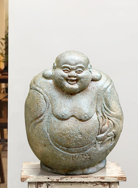 水磨坊人造石装饰禅意弥勒佛摆件